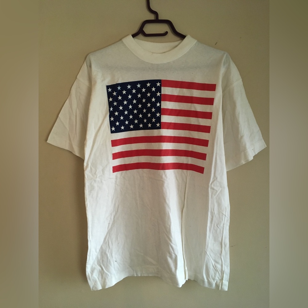 Vintage USA flag single stitch t shirt